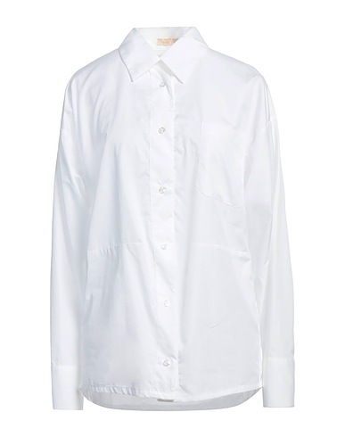 HANAMI D'OR Solid color shirts & blouses White 100% Cotton