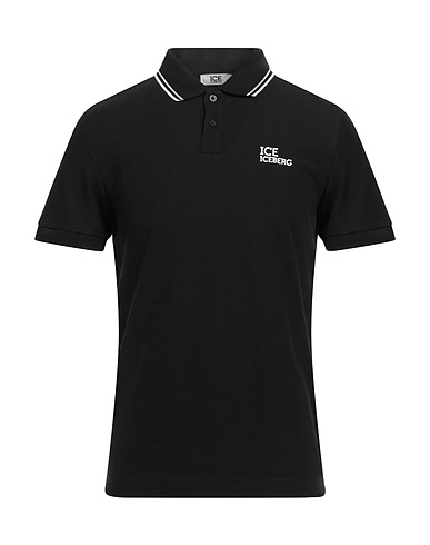ICE ICEBERG Polo shirt Black 100% Cotton