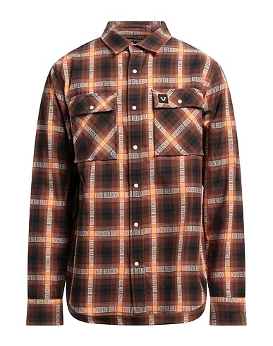 TRUE RELIGION Checked shirt Brown 100% Cotton