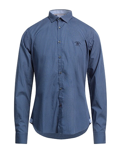 BEVERLY HILLS POLO CLUB Hemd mit Muster Nachtblau 100% Baumwolle