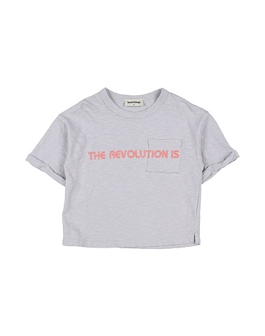 TOCOTO VINTAGE T-shirt Light grey 100% Cotton