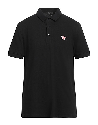 TRUE RELIGION Polo shirt Black 100% Cotton