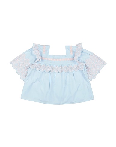 STELLA McCARTNEY KIDS Top Sky blue 100% Cotton, Polyester