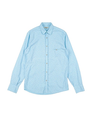NUPKEET Patterned shirt Azure 100% Cotton