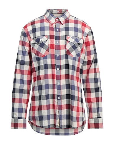 PEPE JEANS Checked shirt Navy blue 100% Cotton
