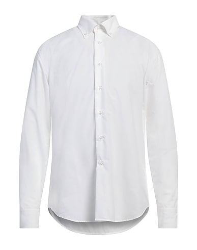 AT.P.CO Einfarbiges Hemd BIANCO 50% Baumwolle, 50% Polyester