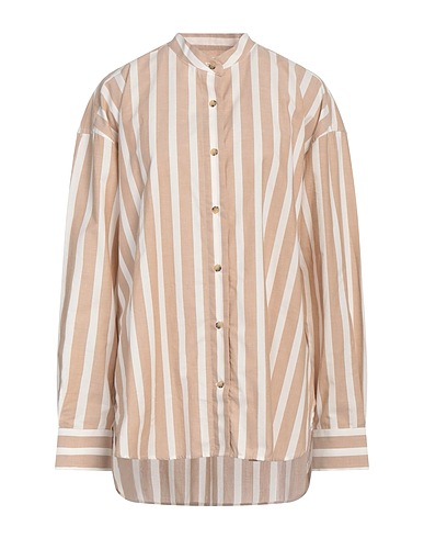 THE GARMENT Striped shirt Beige 72% Organic cotton, 23% Cotton, 5% Other Fibres