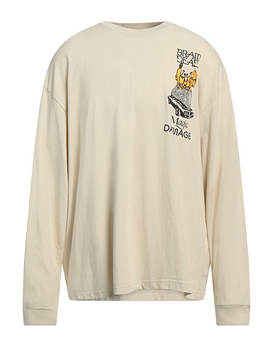 BRAIN DEAD T-shirt Beige 100% Cotton