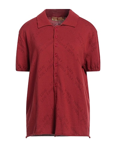 CORMIO Solid colour shirts & blouses Brick red 100% Cotton
