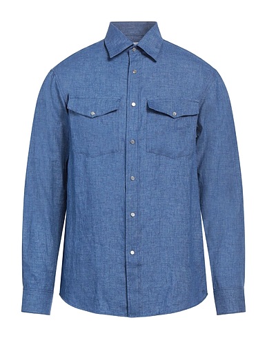 DUNHILL Linen shirt Blue 100% Linen