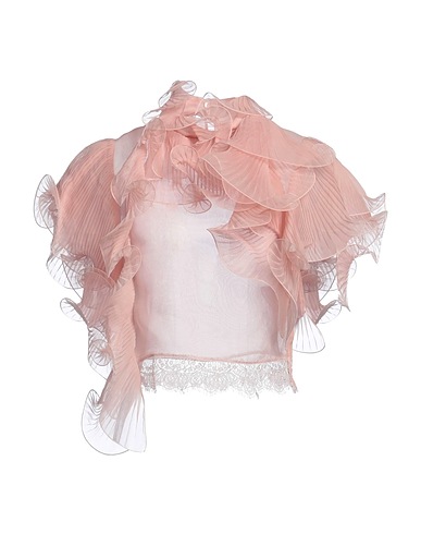 ALBERTA FERRETTI Silk top Light pink 100% Silk, Polyamide, Cotton