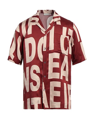 DRIES VAN NOTEN Рубашка с рисунком Бордовый 100% Вискоза
