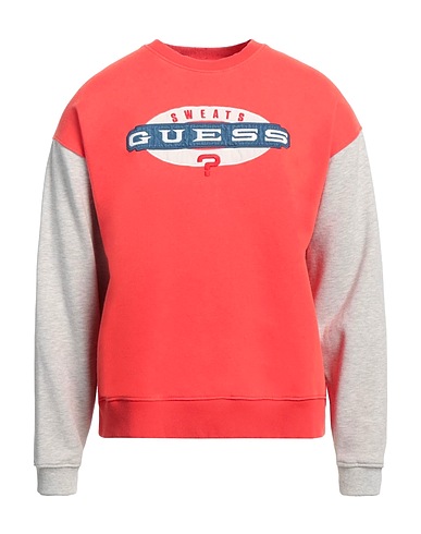 GUESS Sweatshirt Red 74% Cotton, 26% Polyester