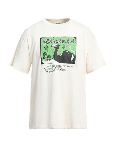 BRAIN DEAD T-shirt Cream 100% Cotton