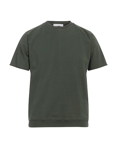 DANIELE FIESOLI Sweatshirt Dark green 95% Cotton, 5% Elastane