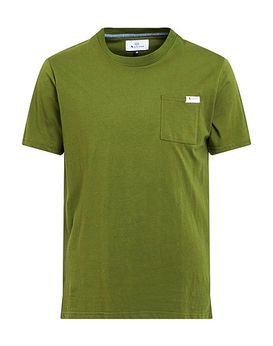 AQUASCUTUM ACTIVE ベーシックTシャツ グリーン コットン 100%