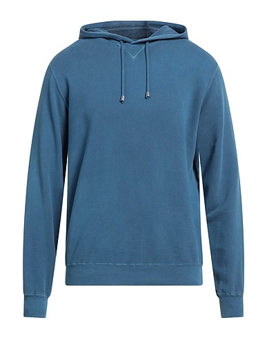 FILIPPO DE LAURENTIIS Hooded track jacket  Slate blue 100% Cotton