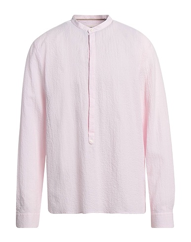 TINTORIA MATTEI 954 Solid colour shirt Light pink 97% Cotton, 3% Elastane