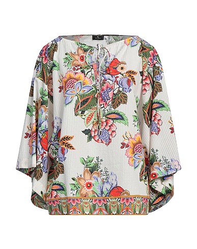 ETRO Top White 82% Cotton, 18% Silk