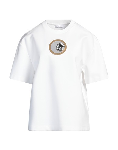 AREA T-shirt Bianco 67% Rayon, 28% Nylon, 5% Elastan, Ecobrass, Acrilico