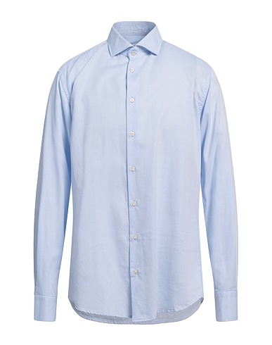 BASTONCINO Patterned shirt Sky blue 100% Cotton