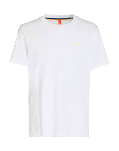 SUN 68 T-shirt Bianco 100% Cotone
