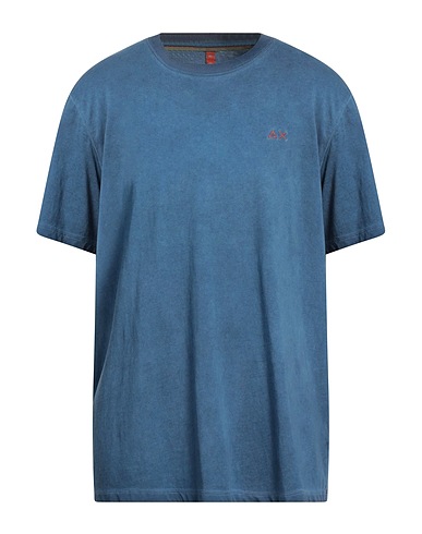 SUN 68 Basic T-Shirt Slate blue 100% Cotton