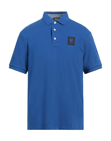 BLAUER. Polo Blu 100% Cotone