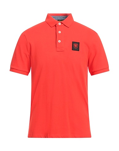 BLAUER. Polo Arancione 100% Cotone