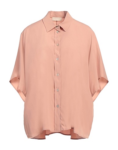 MOMONÍ Solid colour shirts & blouses Blush 82% Acetate, 18% Silk