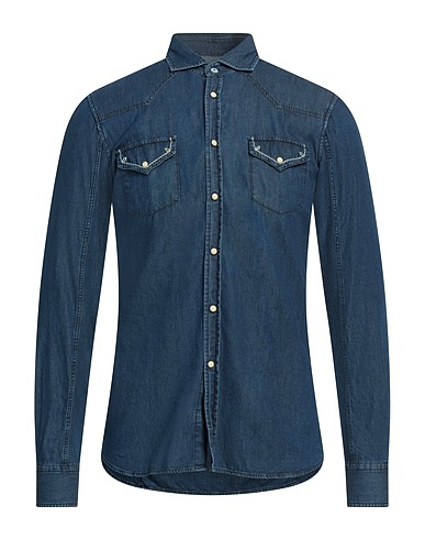 ALESSANDRO GHERARDI Denim shirt Blue 100% Cotton