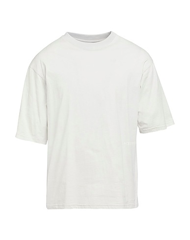 HAPPINESS Basic T-shirt Light grey 100% Cotton