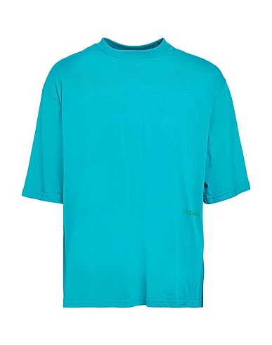 HAPPINESS Basic T-Shirt Tūrkis 100% Baumwolle