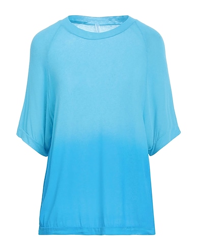 DANIELE FIESOLI T-shirt AZZURRO 64% Viscose, 18% Nylon, 10% Cashmere, 8% Elastane
