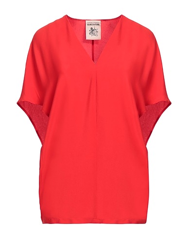 SEMICOUTURE Top ROSSO POMODORO 69% Acetate, 31% Silk