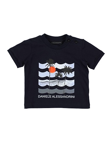 DANIELE ALESSANDRINI T-shirt Midnight blue 95% Cotton, 5% Elastane