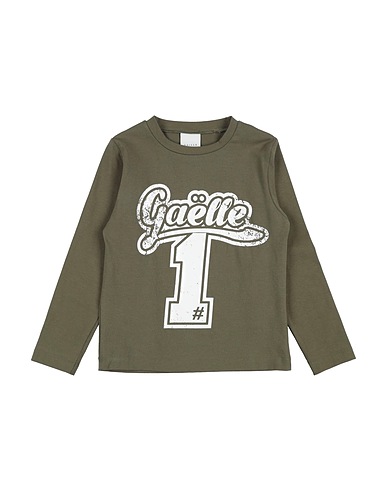 GAëLLE Paris T-shirt Military green 93% Cotton, 7% Elastane