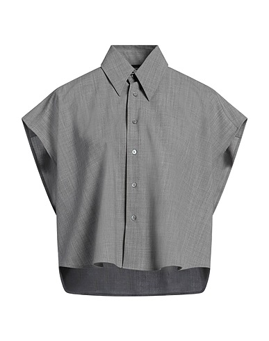 FABIANA FILIPPI Solid colour shirts & blouses Grey 75% Virgin Wool, 23% Polyamide, 2% Elastane