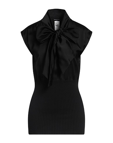 FABIANA FILIPPI Top Nero 100% Viscosa, Cotone