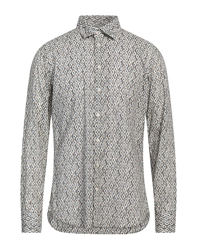 BASTONCINO Patterned shirt Grey 100% Cotton