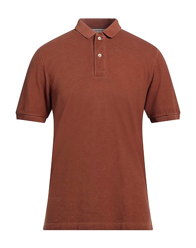 LA FILERIA Polo shirt Brown 100% Cotton