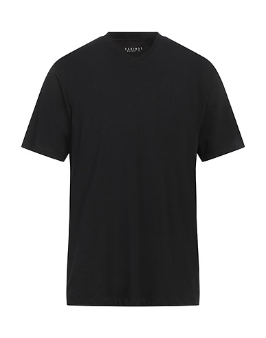 SSEINSE Basic T-shirt Black 95% Cotton, 5% Elastane