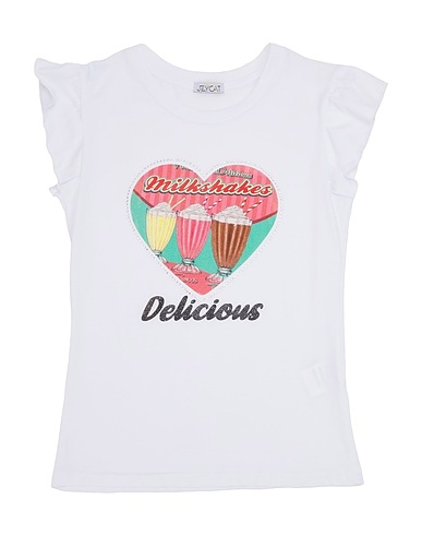 JEYCAT T-shirt White 90% Cotton, 10% Elastane