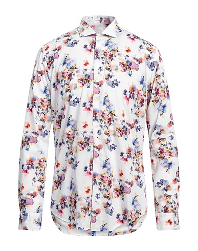 BRIAN DALES Patterned shirt White 100% Cotton