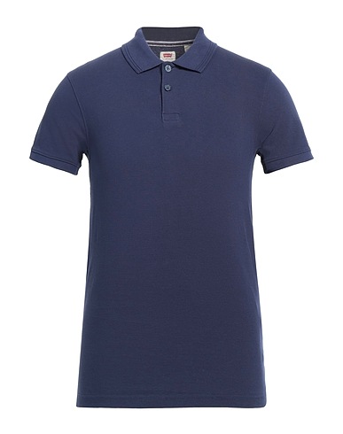 LEVI'S Polo shirt Navy blue 100% Cotton