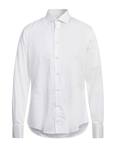 BRIAN DALES Solid colour shirt White 100% Cotton