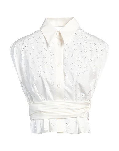 PHILOSOPHY di LORENZO SERAFINI Solid colour shirts & blouses White 97% Cotton, 3% Elastane