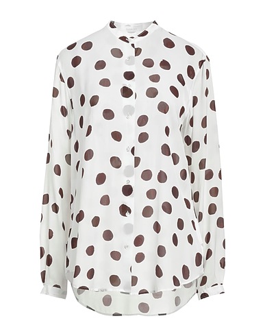 XACUS Patterned shirts & blouses White 100% Viscose
