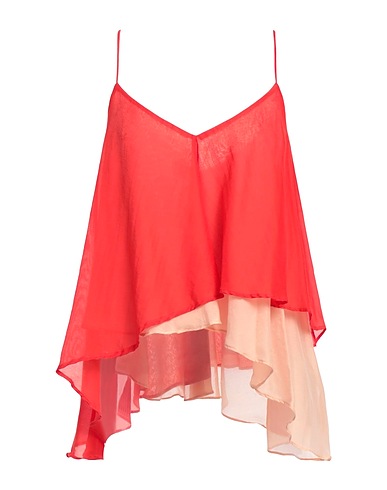 SEMICOUTURE Top Red 69% Cotton, 31% Silk