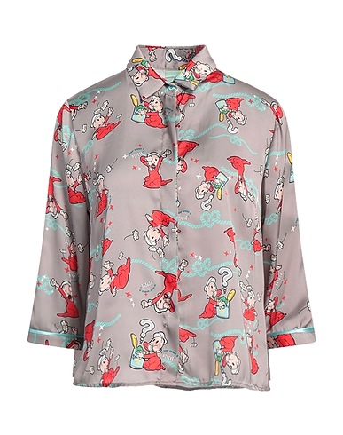 IL THE' DELLE 5 Patterned shirts & blouses Khaki 100% Polyester
